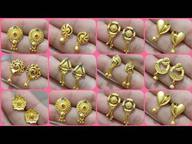 Latest Gold Earrings Designs/Sai Jewellers SJ earrings designs/gold stud @saijewellerssj16