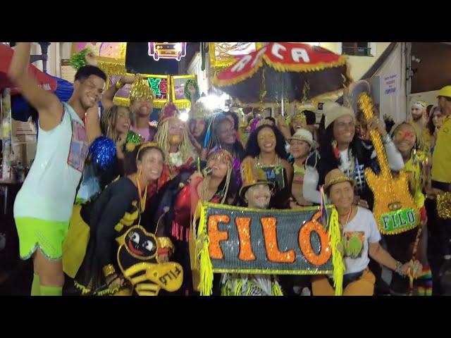 CENTRO SALVADOR BAHIA - GRUPO FILÓ BRINCANTE ANIMA AS RUAS DO PELOURINHO CARNAVAL 2025