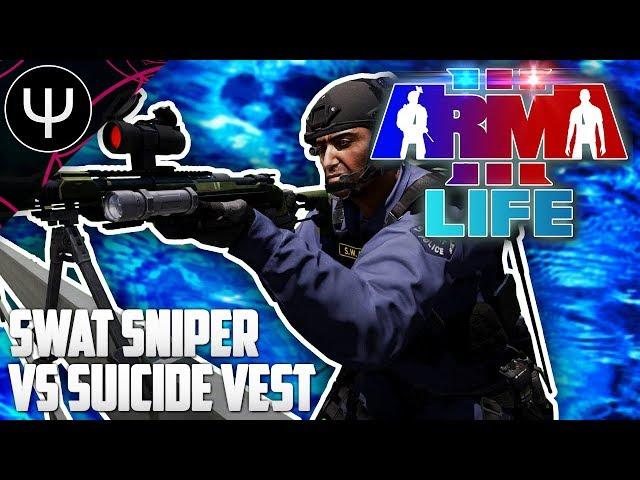 ARMA 3: PsiSyn Life Mod — SWAT Snipe vs Suicide Vest!