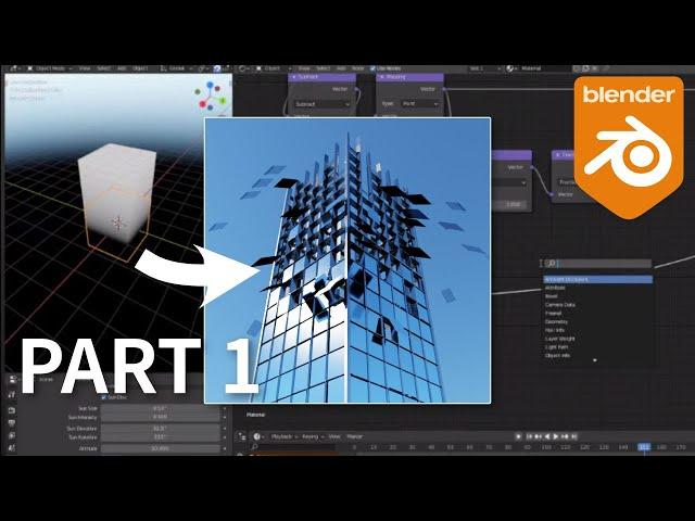 Making Building in Blender3D shader nodes (part 1)