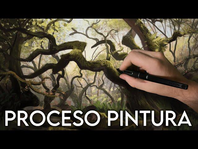 CÓMO PINTÉ ESTE BOSQUE / Explicación proceso de estudio de paisaje en Krita