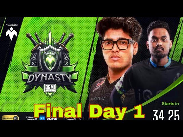 DYNASTY |  Grand Finals D1 | BGMI | Ft. Godlike, iQOOSoul, Global esports,TX-RNT etc……….