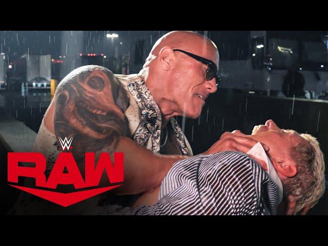 The Rock leaves Cody Rhodes bloody in parking lot attack: Raw highlights, March 25, 2024