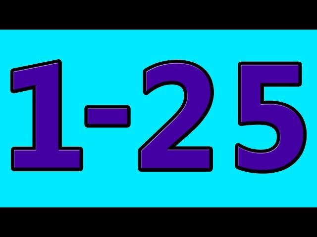 Simple Learning to Count to 25 Counting 1 to 25 Numbers for Kids Toddlers Preschool Children