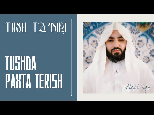 Tush taʼbiri-124 | Tushda paxta tersa | Shayx Abdulloh Zufar hafizahulloh