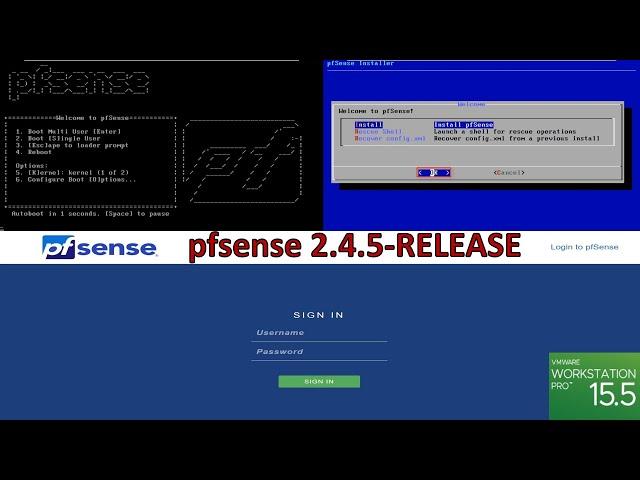 pfSense 2.4.5 Installation & initial Configuration