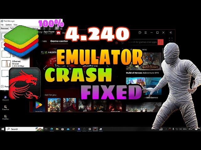 BLUESTACKS 4 & MSi 4.240 CRASH FIXED FREE FIRE pc STUCK PROBLEM SOLVED  EMULATOR CRASH SOLVED