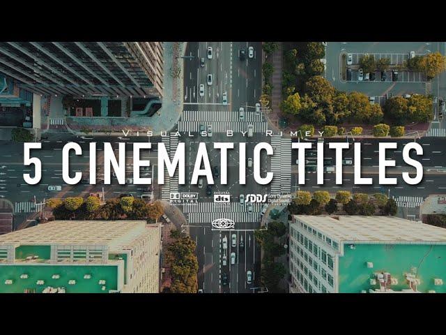 FCPX Cinematic Titles Pack | 5 FREE Title Presets