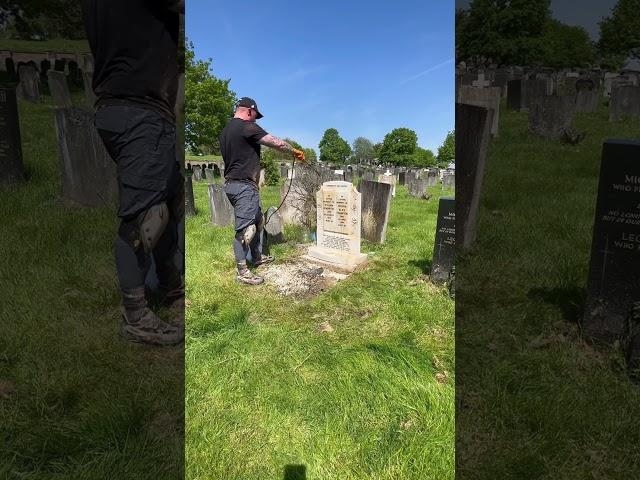 The grave cleaner  #thegravecleaner #gravestonecleaning #asmr #asmrsounds