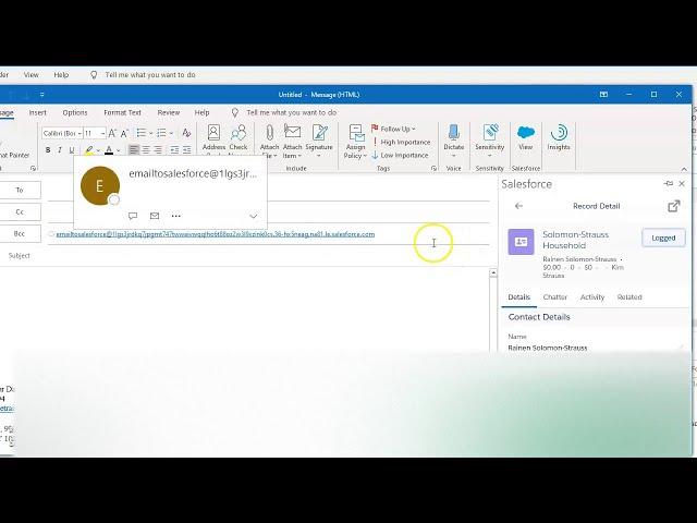 Sync Outlook to Salesforce