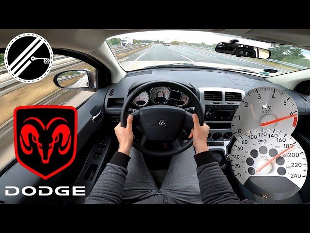 Dodge Caliber 1.8 150 PS Top Speed Drive On German Autobahn With No Speed Limit POV