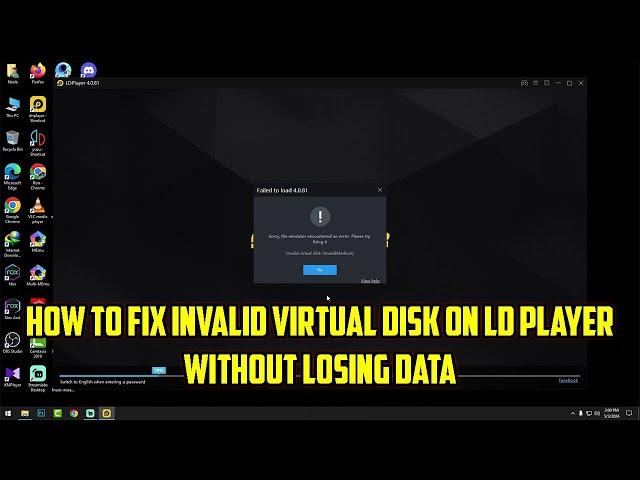 How To Fix Invalid Virtual Disk On LD PLAYER Without Losing Data