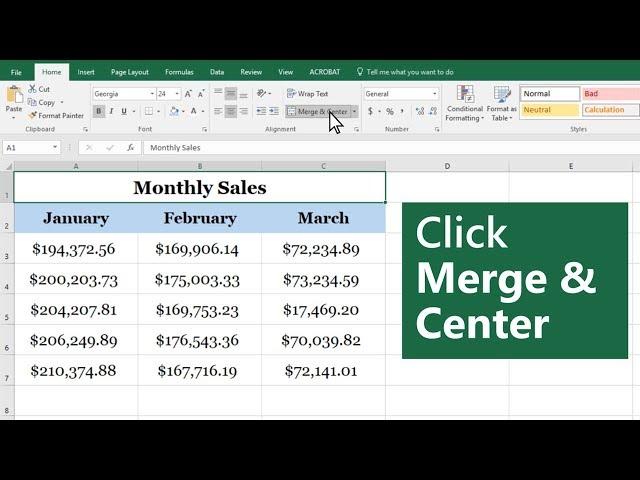 How to merge and unmerge cells in Microsoft Excel