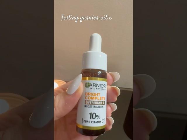Testing garnier vit c night serum #skincare#diybeautyhacks #makeup#diy#shorts