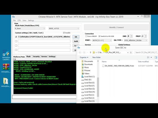 CM2MT2 Auto Configuration Setting For Secure Boot Phones