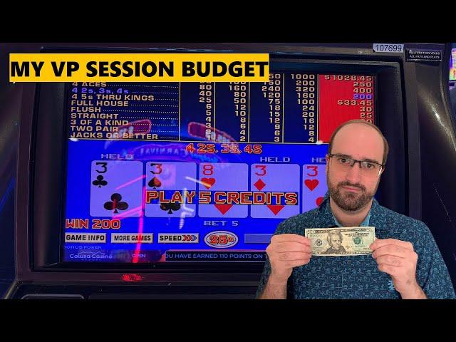 Video Poker: How I Budget My Bankroll With $20 Sessions | Casino Gambling Explained