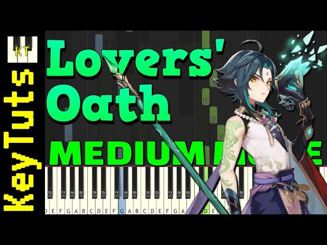 Lovers’ Oath (Guizhong's Lullaby) [Genshin Impact] - Medium Mode [Piano Tutorial] (Synthesia)