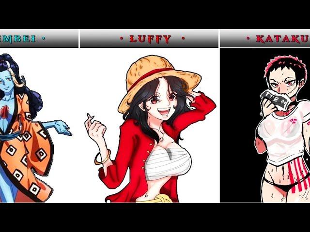 Best One Piece Character GENDER SWAP Looks  !