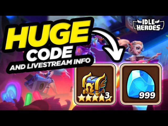 Idle Heroes - New CDKEY Code & Livestream Info for the 9th Anniversary!!!