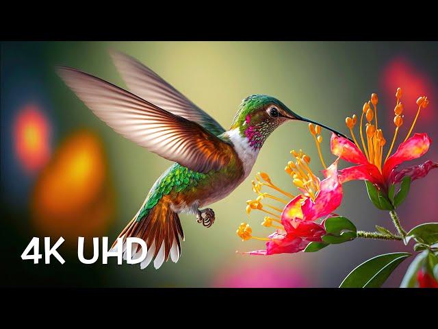 Colorful Birds in 4K - Planet Earth 4K | Beautiful Bird Sounds Nature Relaxation 4K UHD 60 FPS