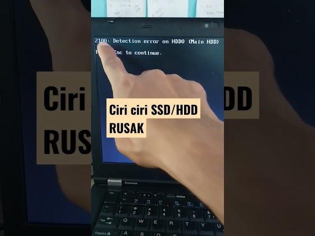 Ciri Ciri SSD-HDD Error - Rusak #sdd #hdd