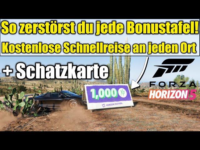 Forza Horizon 5 - Die 5 besten Tipps: So erledigst du ALLE Bonustafeln | Kostenlose Schnellreise!