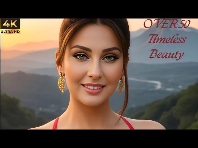 Natural Older Woman Over 50 : Incomparable Timeless Glamour - ai art Lookbook [4K]