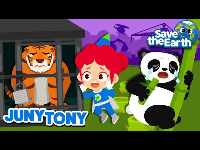 Let’s Protect the Endangered Animals | Save the Earth | Green Earth Songs for Kids | JunyTony