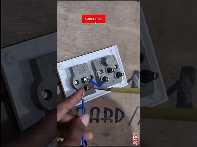16 Amp Switch socket connection | Power board connection #trending #tech #electric