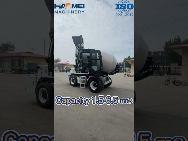 Easy Operate Self Loading Concrete Mixer #concrete #concretemixer #selfloadingmixer  #machine