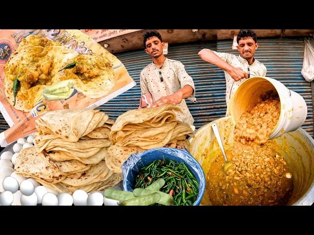 Kolkata Cheapest Breakfast Sealdah Sisir Market Paratha Sabji India Street Food