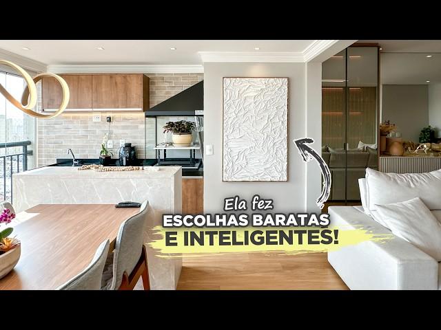 Apê de 90m² totalmente repaginado SEM QUEBRAR NADA com ESCOLHAS BARATAS e INTELIGENTES