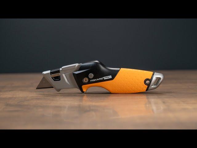 Fiskars Pro Utility Knife Review  Retractable Folding Box Cutter with CarbonMax Blade