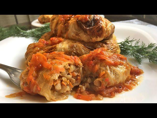 ПОСТНЫЕ ГОЛУБЦЫ с гречкой и грибами ОЧЕНЬ ВКУСНЫЕ И СОЧНЫЕ (рецепт голубцов из пекинской капусты)