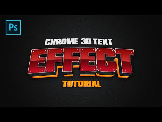 3D Chrome Text Effect Tutorial (REALLY COOL!!) - Tutorial by EdwardDZN