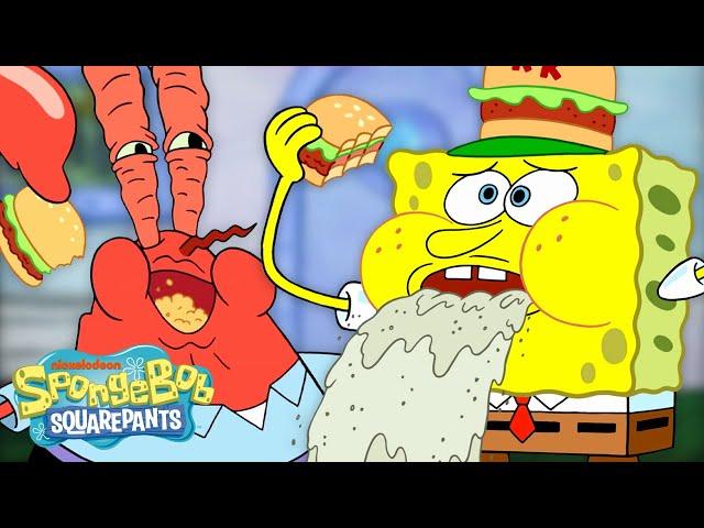 Every BAD Krabby Patty SpongeBob Ever Served  | 30 Minute Compilation | @SpongeBobOfficial