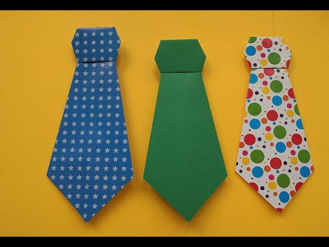 Как сделать галстук оригами из бумаги | Origami paper tie