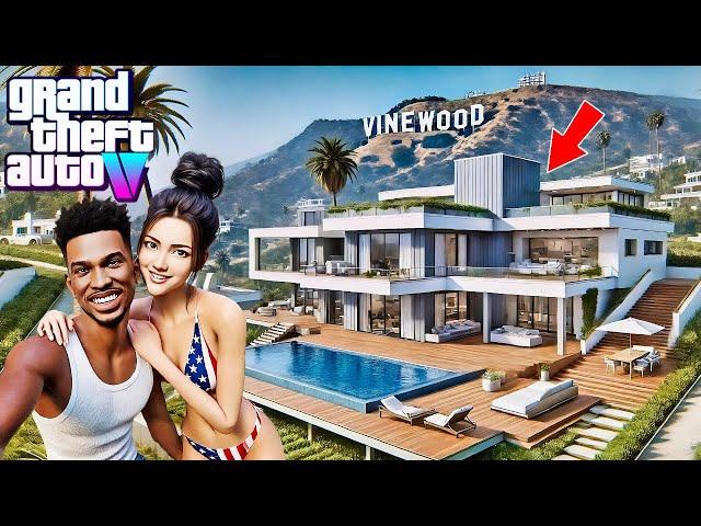 CJ & Mia's Sister Lucia Official Family Mansion-GTA 5 CJ Real Life Mod Season 1 Episode 18