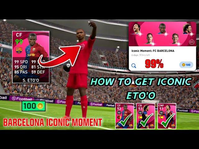 100% Working Trick Iconic Moment S. Eto'o In Pes 2021 Mobile | Barcelona Iconic Trick Pes 2021