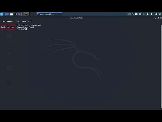 bash: service: command not found, Kali Linux/Ubuntu
