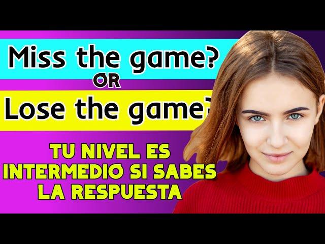 Diferencia entre LOSE y MISS en INGLÉS  con ejercicios de práctica