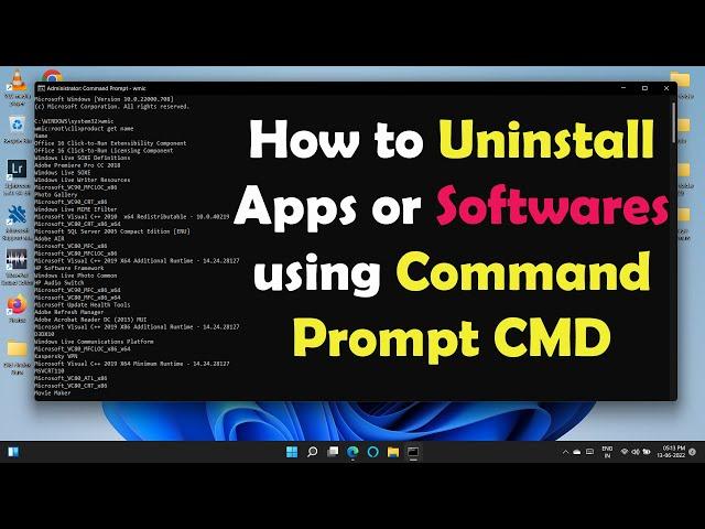 How to uninstall apps or software's using Command Prompt CMD