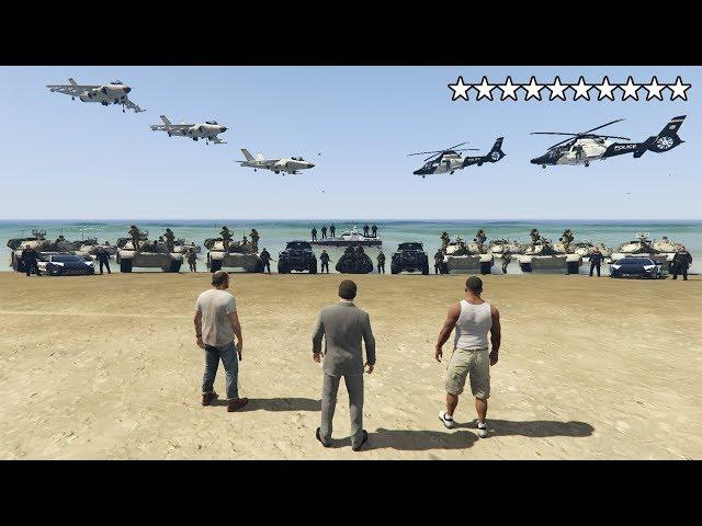 What Happens If You Get 10 Stars in GTA 5? (Epic Cop Battle)