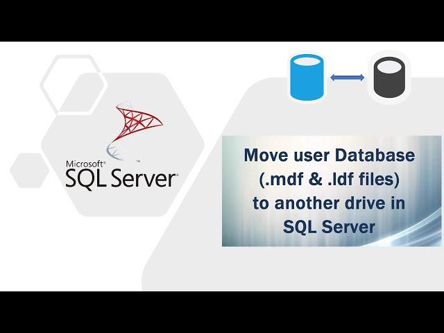 Move user Database (.mdf and .ldf files) to another drive in SQL Server (DBA stuff)