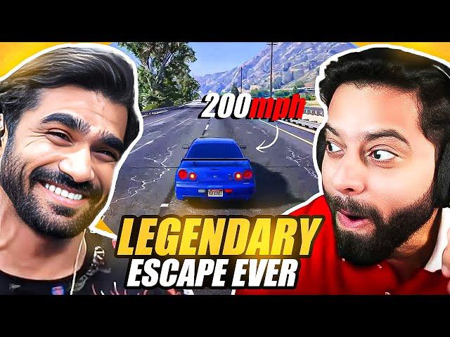 GTA RP Amazing Police Escape ft. Shreeman Legend