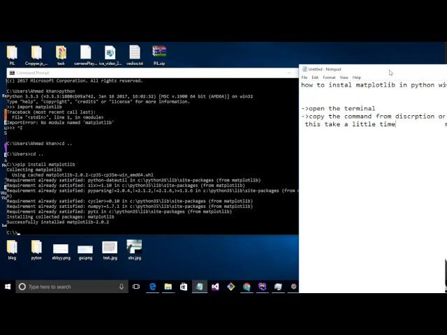 how to install matplotlib in python windows