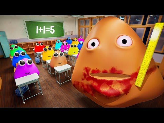 POU & PAULINE (School Time) 3D Animation !!!