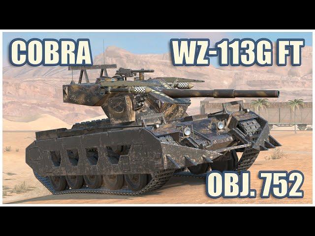 WZ-113G FT, Cobra & Object 752 • WoT Blitz Gameplay