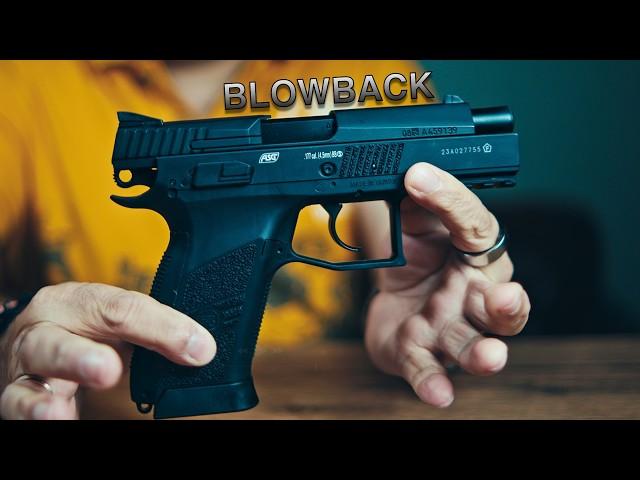 Realistic Blowback action ASG CZ 75 P 07 duty co2 - no license required