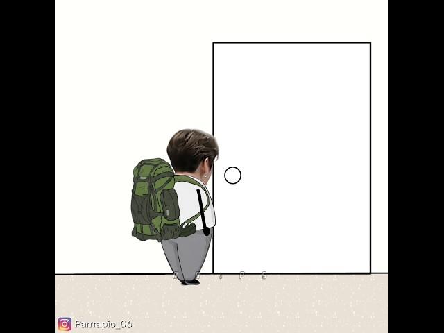 : A Creepy guy at my door. #namjoon #jungkook #namkook #Animation  #bts #btsfunny  #drawing #funny